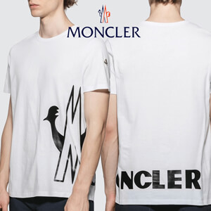 モンクレールスーパーコピー MONCLER 巡るロゴTシャツ【白】