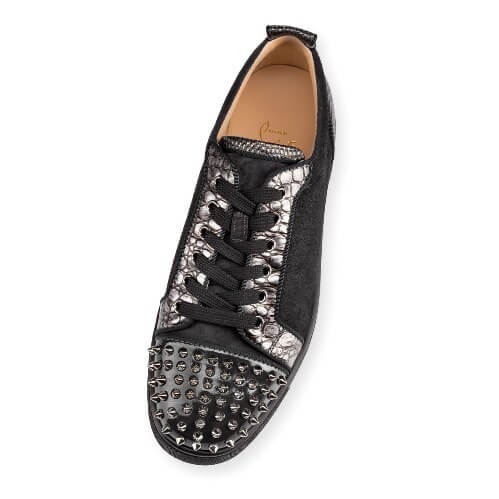 クリスチャンルブタンスーパーコピー ☆AW18☆CHRISTIAN LOUBOUTIN  Juniar Spikes Flat CHARBON