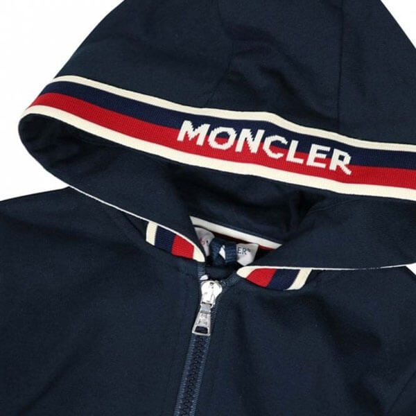 19ss☆MONCLER Jr ラインロゴパーカーNavy