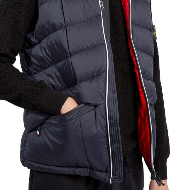 MONCLER】18AW GRENOBLE ROSSINEREフードダウンベストNAVY