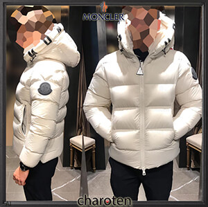 関税送料込 MONCLER DUBOIS ダウンジャケット フードにビッグロゴ☆こなれた感じ