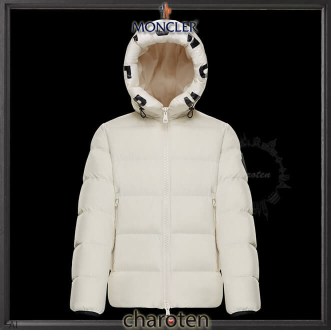 関税送料込 MONCLER DUBOIS ダウンジャケット フードにビッグロゴ☆こなれた感じ