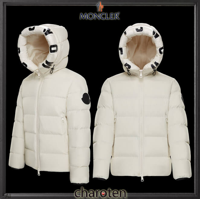 関税送料込 MONCLER DUBOIS ダウンジャケット フードにビッグロゴ☆こなれた感じ