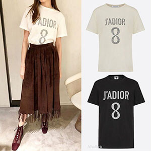 人気!☆ディオール☆"JAディオール 8" コットンリネン*Tシャツ＊2色展開 843T03TC428_X0200/843T03TC428_X9000