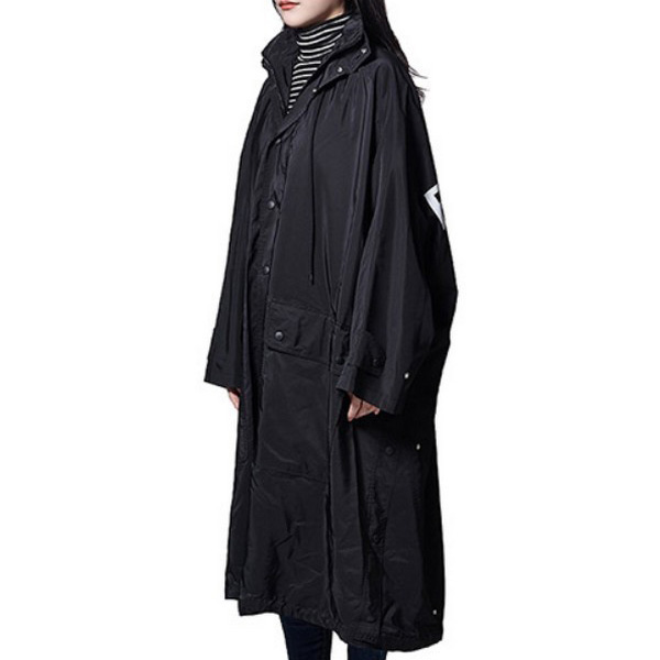 注目度抜群！バレンシアガ★オペラ・レインコート back logo opera rain coat black