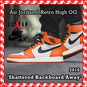 ナイキ スニーカー コピー Air Jordan 1 Retro High OG Shattered Backboard Away 2016 555088-113