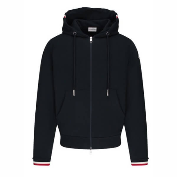 ◆MONCLER モンクレール 偽物 パーカー◆袖ロゴ付き ジップアップ 0918G74200V8007778