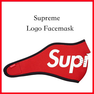 【おしゃれマスク】FW14 シュプリーム 偽物 ロゴ フェイス マスク レッド Facemask/ Red