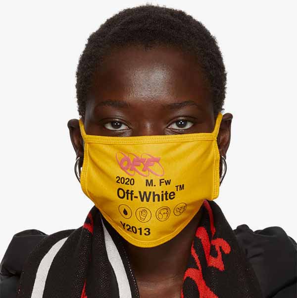 Off-Whiteオフホワイトスーパーコピー★Logo ファッションマスク Yellow/Black