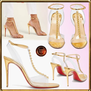 Christian Louboutin☆JamaisピラミッドStudsミラーレザーsandal