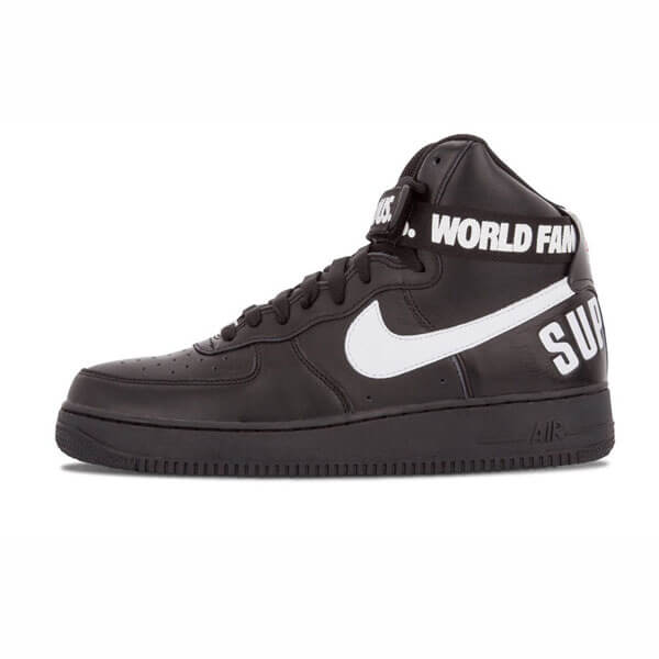 シュプリーム x ナイキ スニーカー スーパーコピー  Air Force 1 High "World Famous Black" 698696-010