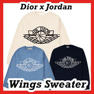 【人気商品】お洒落に♪ディオール ジョーダン コピー ディオール x ナイキAir Jordan Wings Sweater NATURAL 偽物
