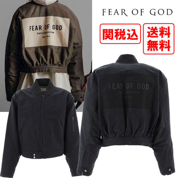 関税・送料込 FEAR OF GOD with logo Zipped ジャケット