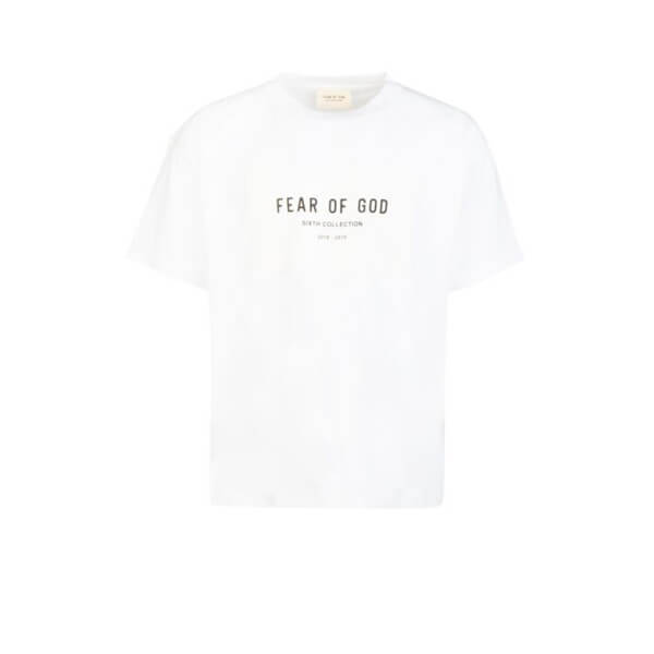 関税・送料込 FEAR OF GOD WHITE COTTON Tシャツ