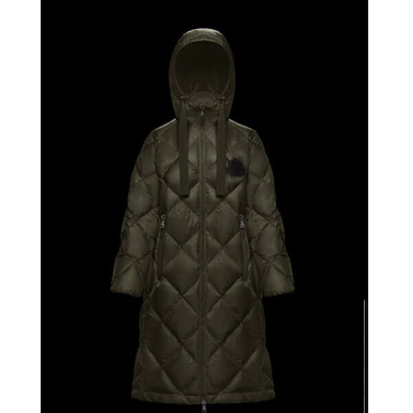 【20AW】モンクレール 偽物 ダウン MONCLER 入手困難 DUROC ロゴ入 ロング丈 リボン付 3色 0931D20000C0459999