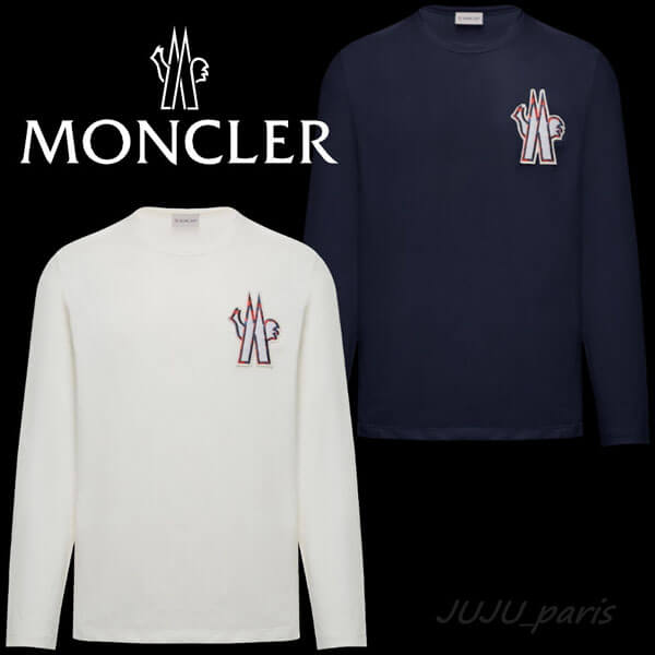 モンクレール 偽物 Moncler★2020SS★M字型ロゴワッペン長袖Tシャツ