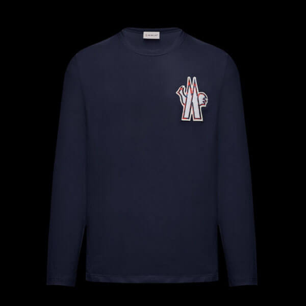 モンクレール 偽物 Moncler★2020SS★M字型ロゴワッペン長袖Tシャツ