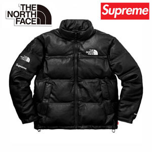 ノースフェイス シュプリーム 偽物 シュプリーム The North Face Leather Nuptse Jacket