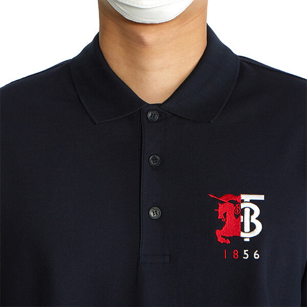 BURBERRY☆HALFORD バーバリー ポロシャツ コピー コントラストロゴ半袖ポロシャツ