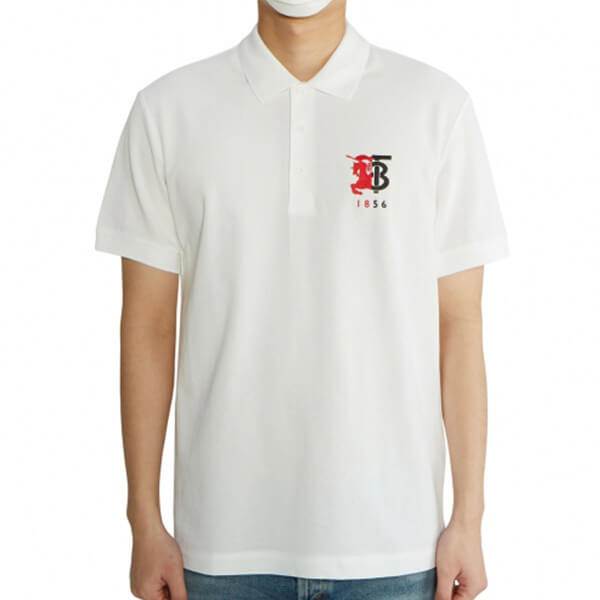 BURBERRY☆HALFORD バーバリー ポロシャツ コピー コントラストロゴ半袖ポロシャツ