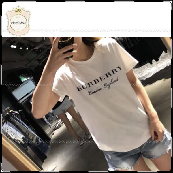 Burberry◆バーバリー Tシャツ コピー プリンティッド コットン