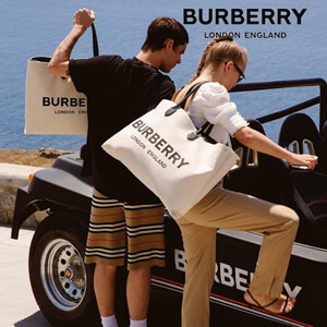 【BURBERRY】バーバリー  キャンバストートバッグ コピー ロゴデティール
