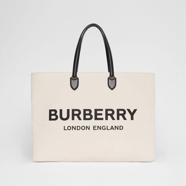 【BURBERRY】バーバリー  キャンバストートバッグ コピー ロゴデティール