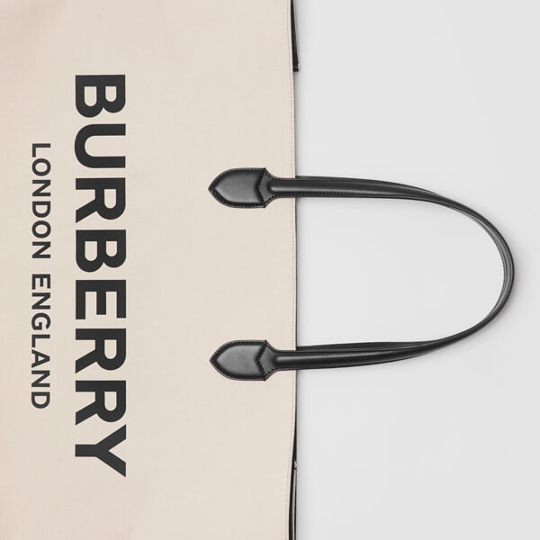 【BURBERRY】バーバリー  キャンバストートバッグ コピー ロゴデティール