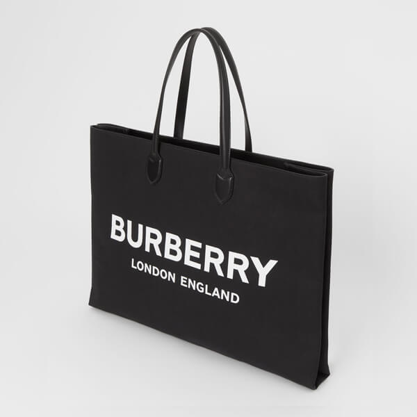 【BURBERRY】バーバリー  キャンバストートバッグ コピー ロゴデティール