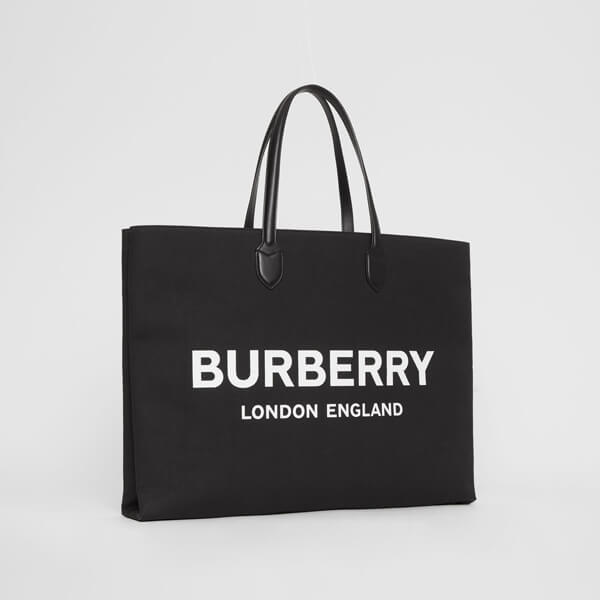 【BURBERRY】バーバリー  キャンバストートバッグ コピー ロゴデティール