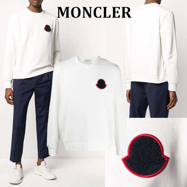 大人気◆MONCLER モンクレール 偽物◆胸ロゴ付き スウェットシャツ 8G708-00