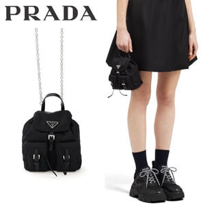 ★ PRADA ★Mini Chain-Strap Backpack 1BH029_V44_F0011_V_COM