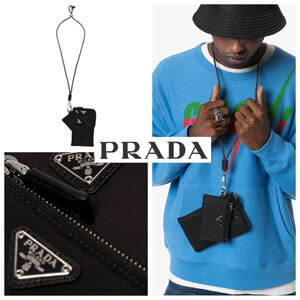 【PRADA】スマホも収納可能♪ストラップ ナイロンポーチ コピー2TT091