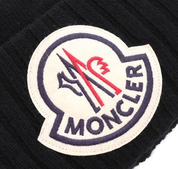 2020新作品★MONCLER モンクレールスーパーコピー《ブラックウール ロゴ パッチビーニー》29926200_A9186_778