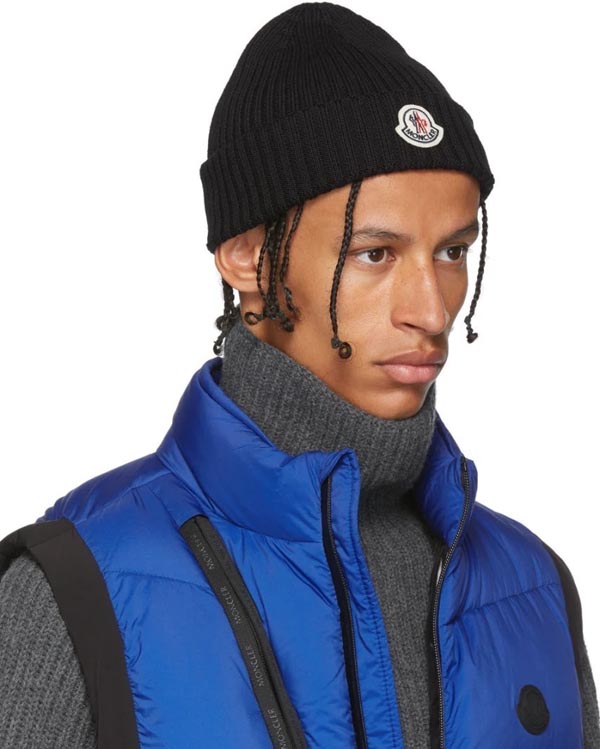 2020新作品[MONCLER モンクレールスーパーコピー] ロゴパッチ ウールビーニー