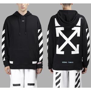 オフ ホワイト 東京 偽物 パーカー 激安 OFF WHITE 17FW ARROW OVER HOODIE 芸能人