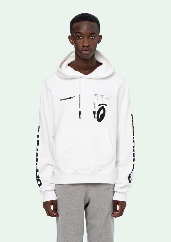 ホワイト オフ ホワイト レプリカ パーカー 通販 OFF WHITE 19FW SPLITTED ARROWS OVER HOODIE