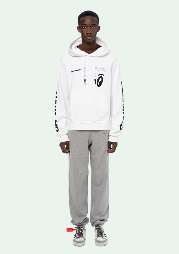 ホワイト オフ ホワイト レプリカ パーカー 通販 OFF WHITE 19FW SPLITTED ARROWS OVER HOODIE