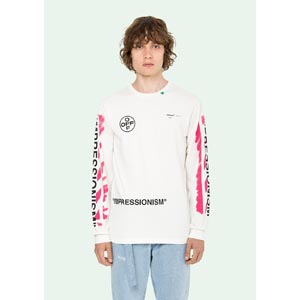 ホワイト オフ ホワイト パーカー 偽物 Off-White 19SS DIAG STENCIL トレーナー_WHITE