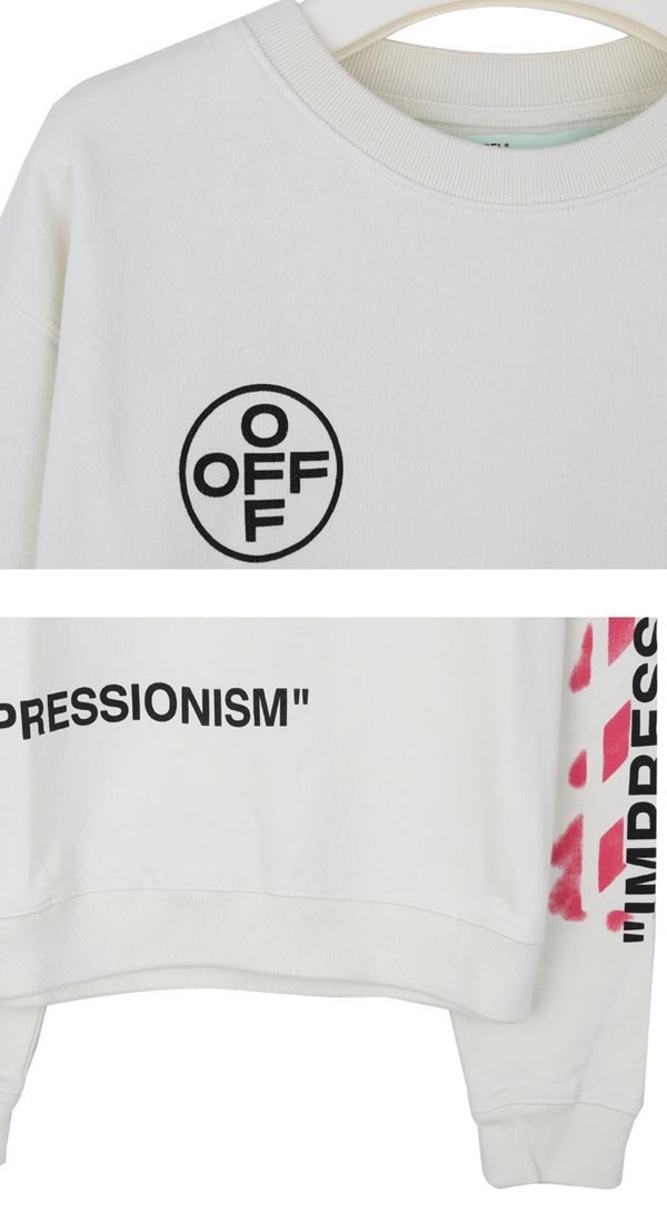 ホワイト オフ ホワイト パーカー 偽物 Off-White 19SS DIAG STENCIL トレーナー_WHITE