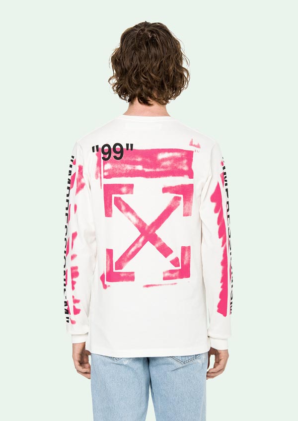 ホワイト オフ ホワイト パーカー 偽物 Off-White 19SS DIAG STENCIL トレーナー_WHITE