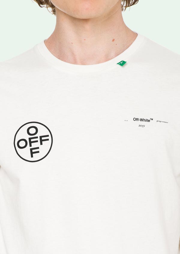 ホワイト オフ ホワイト パーカー 偽物 Off-White 19SS DIAG STENCIL トレーナー_WHITE