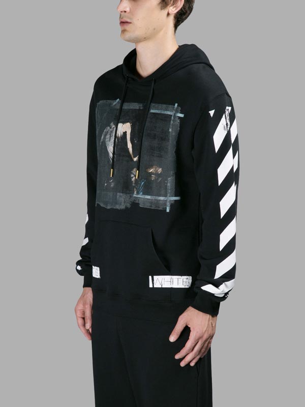 オフ ホワイト レプリカ パーカー 激安 OFF WHITE 19SS DAMAGED CARAVAGGIO HOODIE PARKA