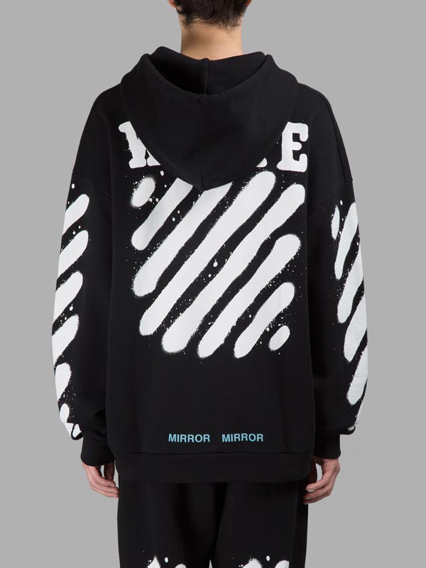 オフ ホワイト レプリカ パーカー 通販 OFF WHITE SPRAY DIAGONALS HOODIE PARKA