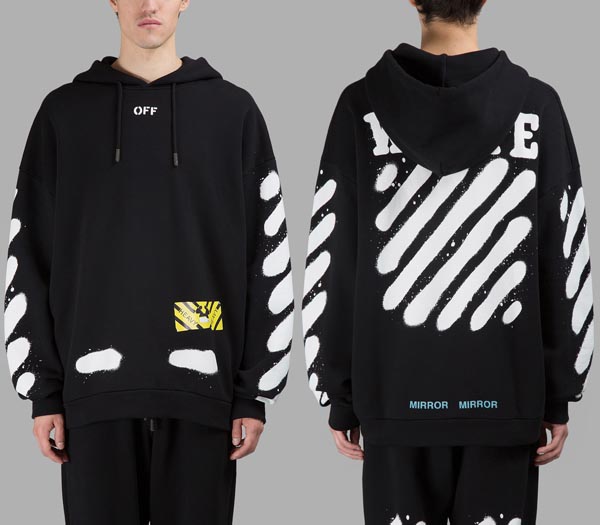 オフ ホワイト レプリカ パーカー 通販 OFF WHITE SPRAY DIAGONALS HOODIE PARKA