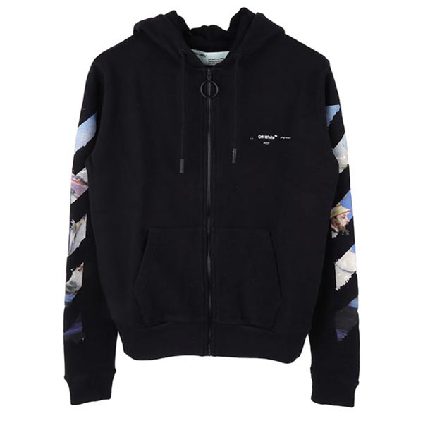 オフ ホワイト パーカー レプリカ【OFFWHITE】日本完売!19SS/DIAG ARROWS ZIP HOODIE/White/Black