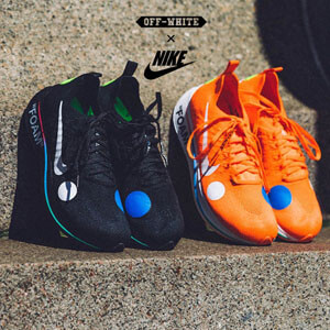 大人気★入手困難 OFF-WHITE × ナイキZOOM FLY MERCURIAL FLYKNIT ORANGE & BLACK