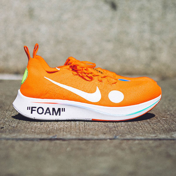 大人気★入手困難 OFF-WHITE × ナイキZOOM FLY MERCURIAL FLYKNIT ORANGE & BLACK