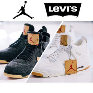 送関込 LEVI’S × ナイキAIR JORDAN 4 RETRO NRG LEVIS リーバイス 青/黑/白