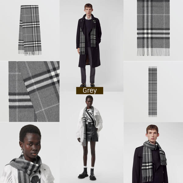 【Burberry】マフラー チェック 16色展開 カシミヤ フリンジ